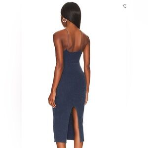 REVOLVE NBD Navy Ribbed Midi Dress (NWT)